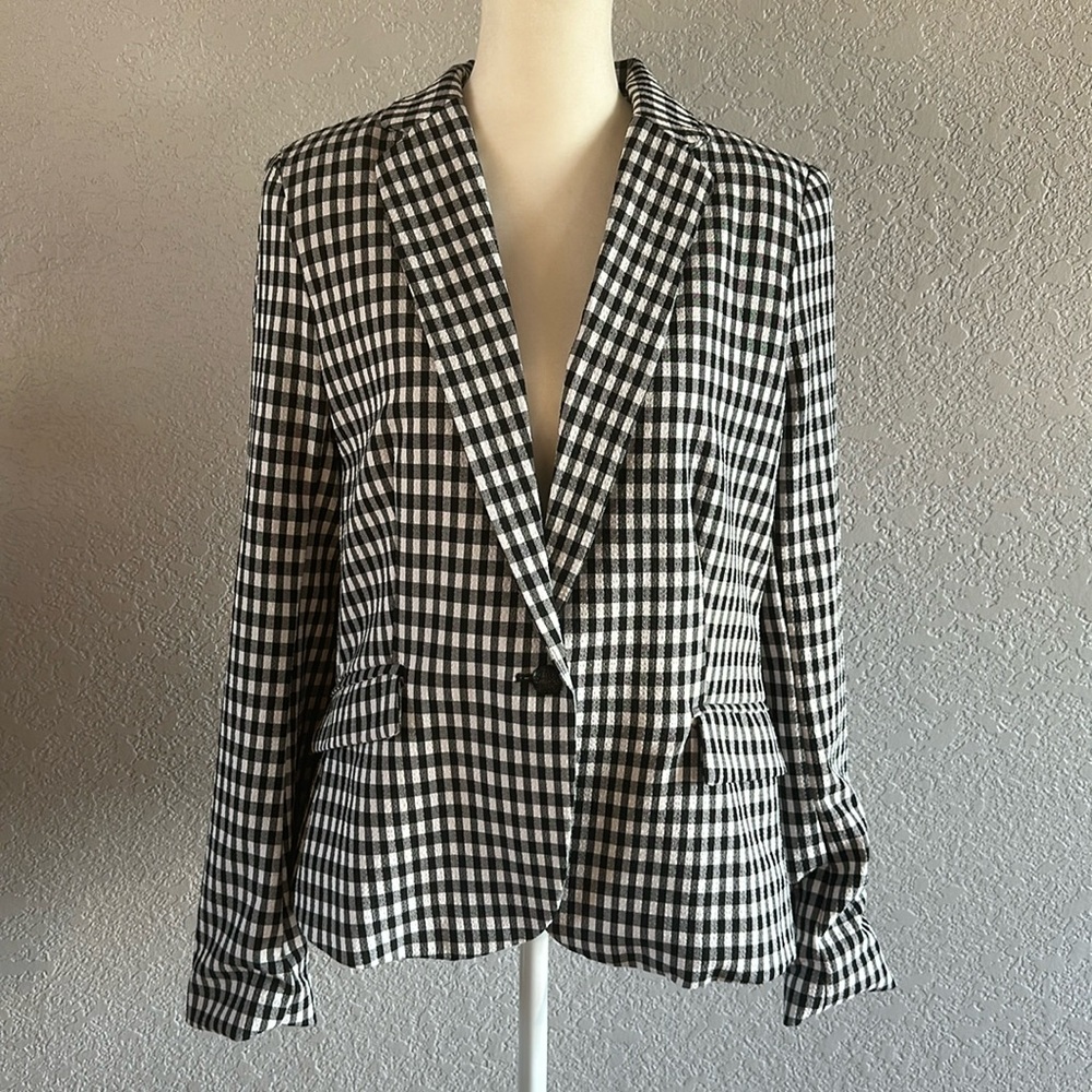 Maison d'Amélie | Textured Gingham Blazer
